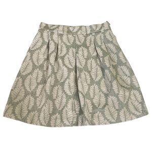 NEW FRNCH Light Green Dorine Jacquard Mini Skirt US S